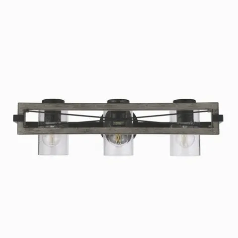 Brand New Patriot Lighting® Lizzie Matte Black 3-Light Vanity Light