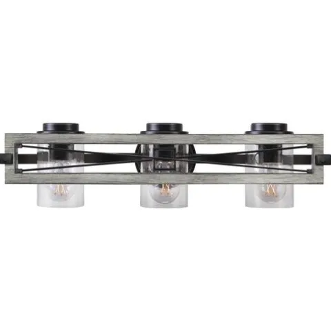 Brand New Patriot Lighting® Lizzie Matte Black 3-Light Vanity Light