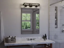Brand New Patriot Lighting® Lizzie Matte Black 3-Light Vanity Light