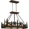 Brand New Patriot Lighting® Bryce Burnished Bronze 3 Light Island Light