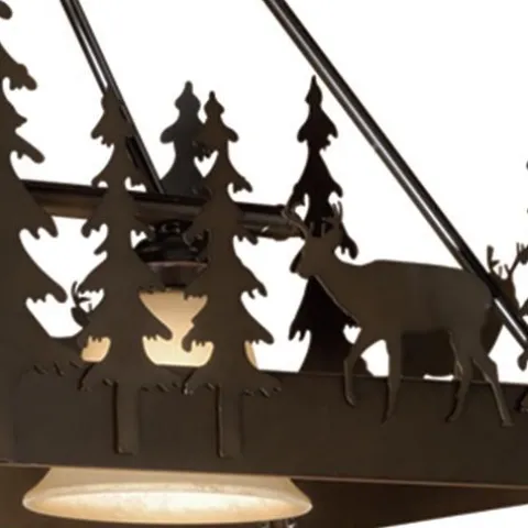 Brand New Patriot Lighting® Bryce Burnished Bronze 3 Light Island Light