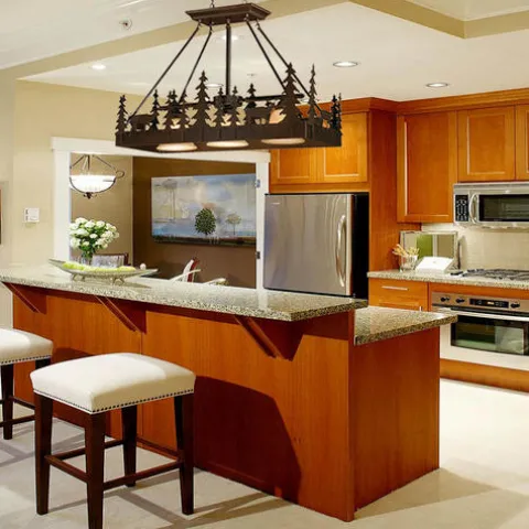 Brand New Patriot Lighting® Bryce Burnished Bronze 3 Light Island Light