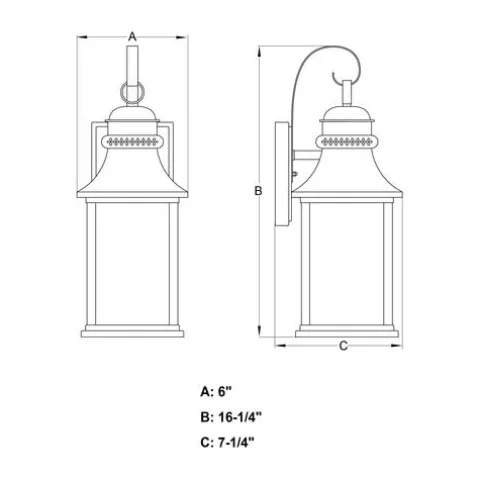 Brand New Patriot Lighting® Cambridge Oil-Rubbed Bronze Outdoor Wall Light
