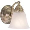 Brand New Patriot Lighting® Standford Antique Brass 1 Light Vanity Light