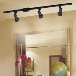 Brand New Patriot Lighting® Step Light 3-Light Black Track Lighting Set