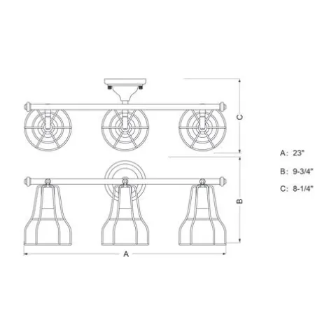 Brand New Patriot Lighting® Clybourn Oil Rubbed Bronze 3 Light Vanity Light