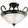 Budget Patriot Lighting® Arabella Oil-Rubbed Bronze 3-Light Semi-Flush Mount Ceiling Light