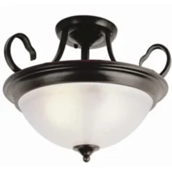 Budget Patriot Lighting® Arabella Oil-Rubbed Bronze 3-Light Semi-Flush Mount Ceiling Light