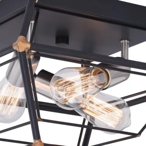 Budget Patriot Lighting® Bartlett Oil Rubbed Bronze 3 Light Flush Mount Ceiling Light