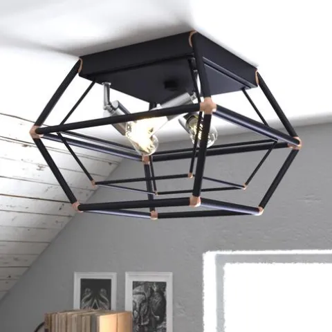 Budget Patriot Lighting® Bartlett Oil Rubbed Bronze 3 Light Flush Mount Ceiling Light