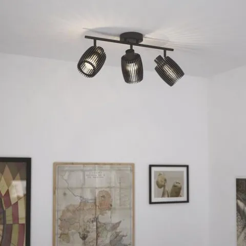 Budget Patriot Lighting® Bernard Matte Black 3-Light Track Light