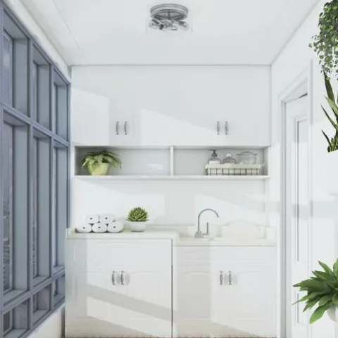 Budget Patriot Lighting® Belen Brushed Nickel 2-Light Flush Mount Ceiling Light