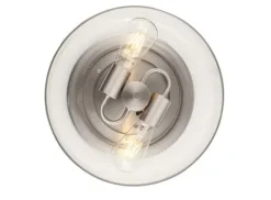 Budget Patriot Lighting® Belen Brushed Nickel 2-Light Flush Mount Ceiling Light