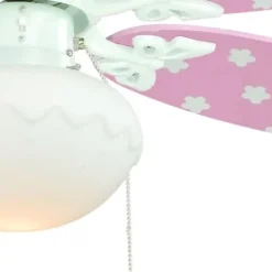 Budget Patriot Lighting™ Butterfly 44″ White Indoor Led Ceiling Fan