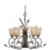 Budget Patriot Lighting® Capri Black Walnut 6 Light Chandelier