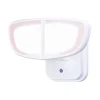 Budget Patriot Lighting® Dualux White Integrated Led Dual Head Dusk-To-Dawn Security Flood Light
