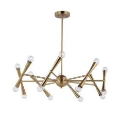 Budget Patriot Lighting® Greer 16-Light Antique Gold Chandelier