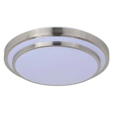 Budget Patriot Lighting® Helos 20-1/2″ Satin Nickel Led Flush Mount Ceiling Light
