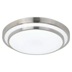 Budget Patriot Lighting® Helos 20-1/2″ Satin Nickel Led Flush Mount Ceiling Light
