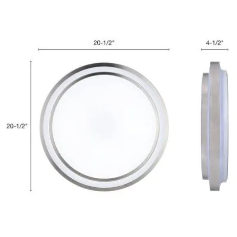 Budget Patriot Lighting® Helos 20-1/2″ Satin Nickel Led Flush Mount Ceiling Light