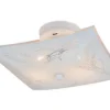 Budget Patriot Lighting® Harvest White 2-Light Semi-Flush Mount Ceiling Light