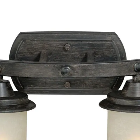 Budget Patriot Lighting® Halifax Black Walnut 2 Light Vanity Light