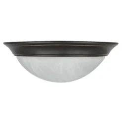 Budget Patriot Lighting® Karter Bronze Integrated Led Flush Mount Ceiling Light