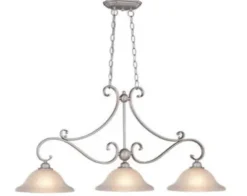 Budget Patriot Lighting® Monrovia Brushed Nickel 3-Light Island Light