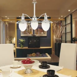 Budget Patriot Lighting® Marina Bay 3-Light Polished Nickel Chandelier