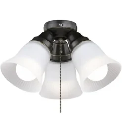 Budget Patriot Lighting® Porter Ii 3-Light Oil-Rubbed Bronze Led Ceiling Fan Light