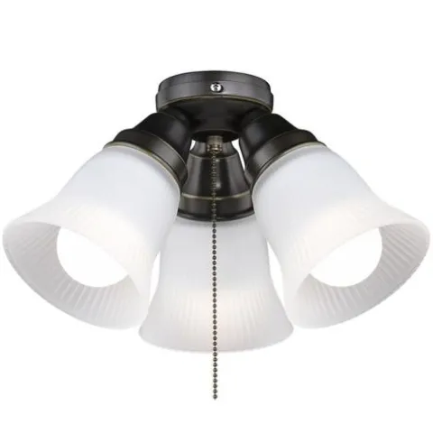 Budget Patriot Lighting® Porter Ii 3-Light Oil-Rubbed Bronze Led Ceiling Fan Light