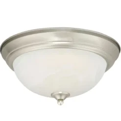 Budget Patriot Lighting® Payton Satin Nickel Integrated Led Flush Mount Ceiling Light
