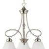 Budget Patriot Lighting Rianto 3-Light Brushed Nickel Chandelier