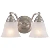 Budget Patriot Lighting® Standford Brushed Nickel 2 Light Vanity Light