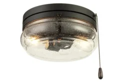Budget Patriot Lighting® Talia Matte Black 2-Light Flush Mount Ceiling Light