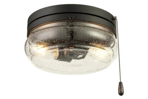 Budget Patriot Lighting® Talia Matte Black 2-Light Flush Mount Ceiling Light