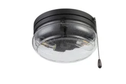 Budget Patriot Lighting® Talia Matte Black 2-Light Flush Mount Ceiling Light