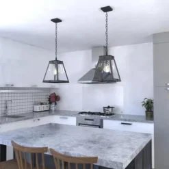 Budget Patriot Lighting® Tremont Matte Black 1 Light Pendant