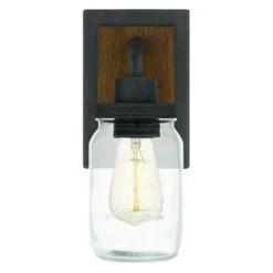 Budget Patriot Lighting® Wheland Matte Black 1-Light Vanity Light
