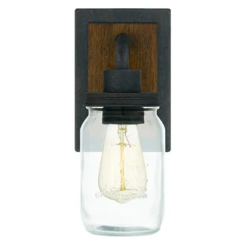 Budget Patriot Lighting® Wheland Matte Black 1-Light Vanity Light