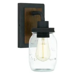 Budget Patriot Lighting® Wheland Matte Black 1-Light Vanity Light