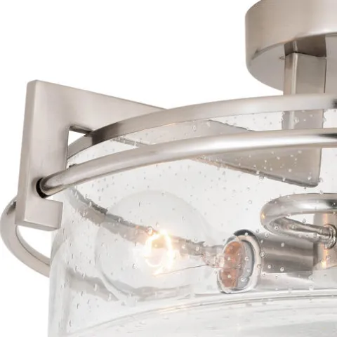 Buy Patriot Lighting® Addison Satin Nickel Semi-Flush Mount Ceiling Light
