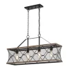 Buy Patriot Lighting® Elegant Home Bodhi Black & Replica Wood 4 Light Island Light