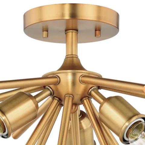 Buy Patriot Lighting® Estelle Nautral Brass 3 Light Semi-Flush Mount Ceiling Light