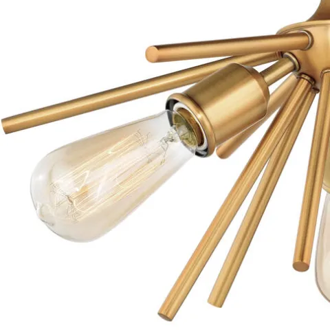 Buy Patriot Lighting® Estelle Nautral Brass 3 Light Semi-Flush Mount Ceiling Light