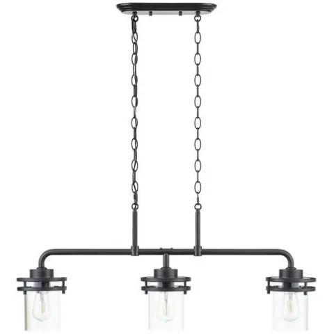 Buy Patriot Lighting® Joska Matte Black 3-Light Island Light