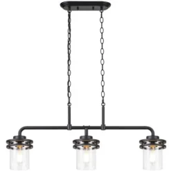 Buy Patriot Lighting® Joska Matte Black 3-Light Island Light