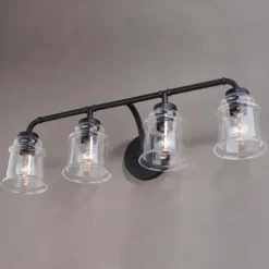 Buy Patriot Lighting® Toledo Matte Black 4 Light Vanity Light