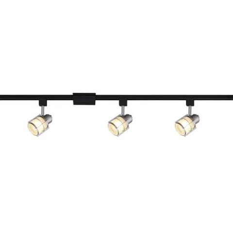 Cheap Patriot Lighting® Almora 3-Light Black & Silver Halogen Track Lighting Set