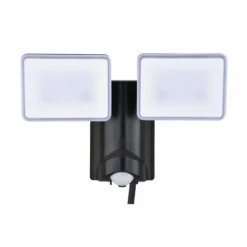 Cheap Patriot Lighting® Black Led Dual Head Plug-In Motion Sensor Outdoor Security Flood Light
